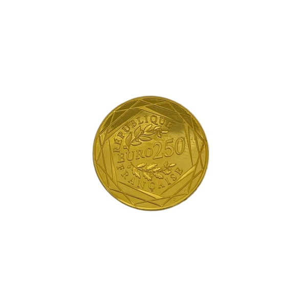 Pièce Coq 250 Euros 2009 en Or Jaune 24 Carats