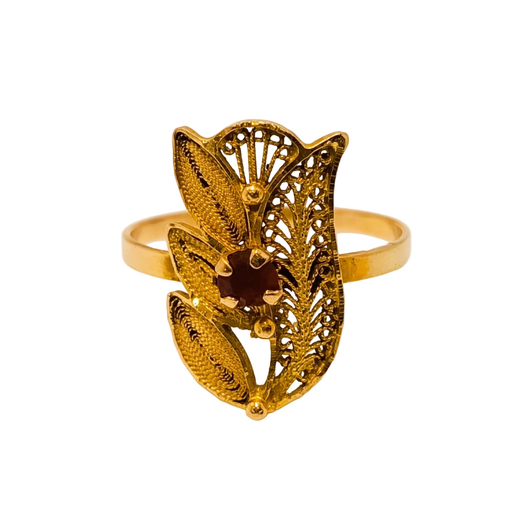 Bague Vintage Artisanale en Or Jaune 18 Carats - Taille 60