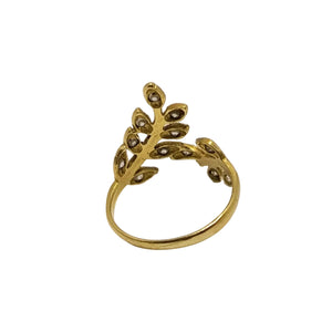 Bague Artisanale en Or Jaune avec Oxyde de Zirconium Taille : 57