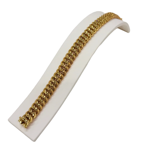Bracelet Maille Américaine en Or Jaune 18k