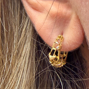 Créoles Demi-Créoles Or Jaune 18 K